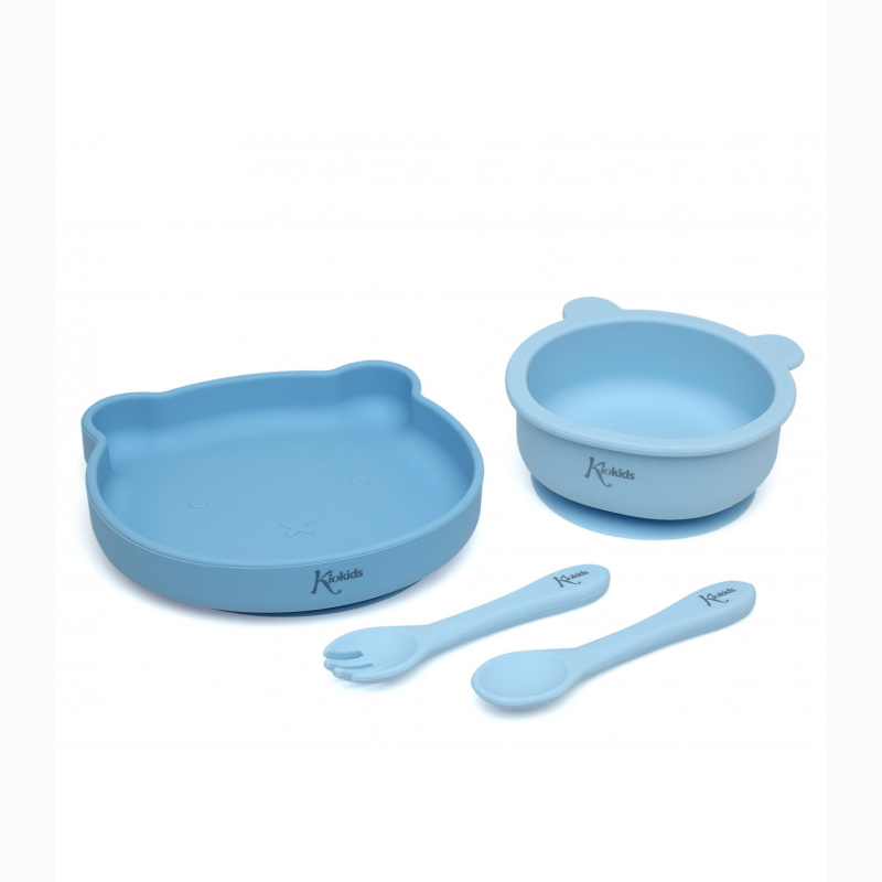 kiokids-conjunto-de-alimentação-de-silicone-com-ventosa-azul