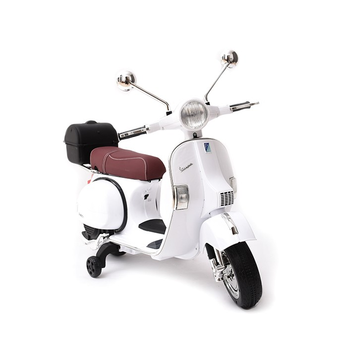 Vespa Clásica PX150 Mini Eléctrica Rosa | Moto Infantil 6V Con Luces, Música Y Ruedines Para Niños Hasta 4 Años