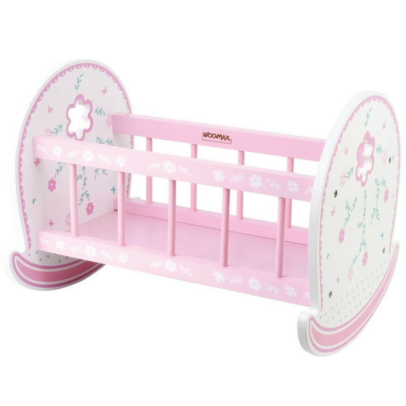 woomax-berço-de-madeira-rosa-para-bonecas-1