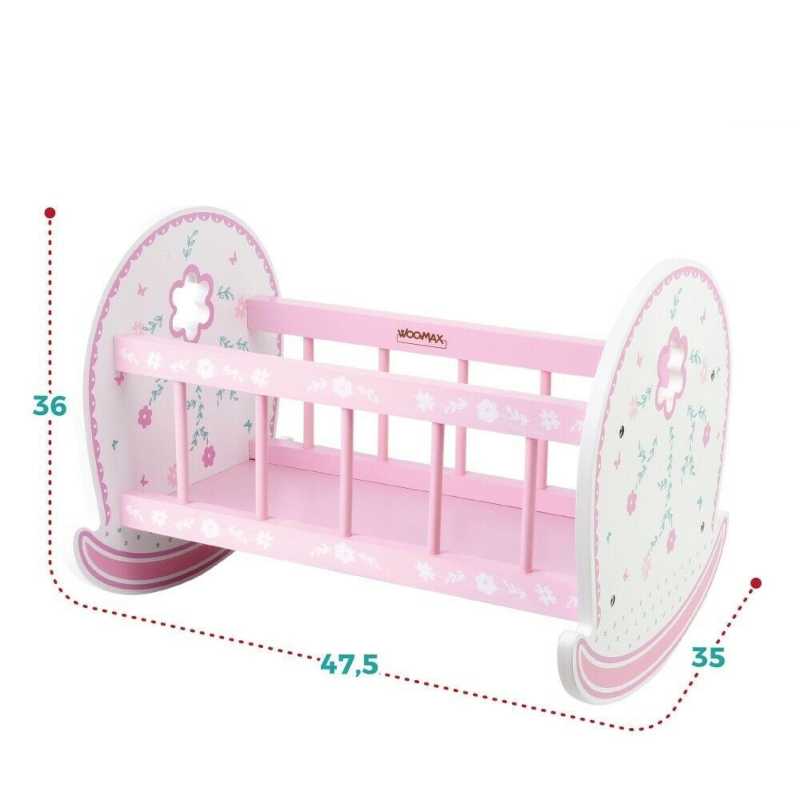 woomax-berço-de-madeira-rosa-para-bonecas-4