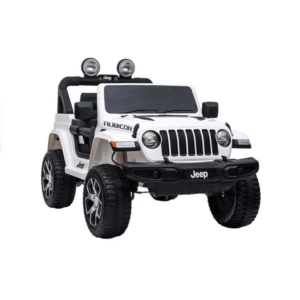 Carro Elétrico Jeep Rubicon 4x4 12V / Rodas de Borracha e Assento em Pele