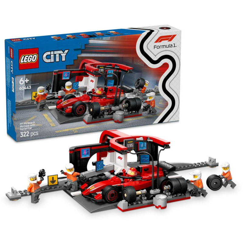 lego-city-Boxe-de-F1-Equipa-da-Boxe-com-Carro-da-Ferrari-1