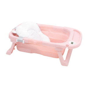 Banheira Dobrável C/Almofada – Rosa - Olmitos