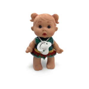 Boneca Menina de Vestido Verde C/ Chupeta 25cm – Marina&Pau