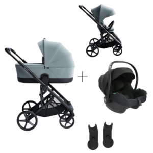 Avionaut - Trio Carro de Passeio + Alcofa Sirius Azul + Cosmo Smart 2.0 Black