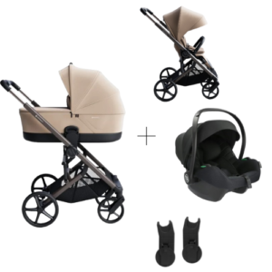 Avionaut - Trio Carro de Passeio + Alcofa Sirius Bege + Cosmo Smart 2.0 Black