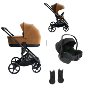 Avionaut - Trio Carro de Passeio + Alcofa Sirius Caramelo + Cosmo Smart 2.0 Black