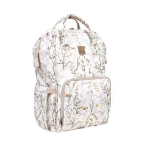Mochila / Mala de Maternidade Siena Luxe Secret Garden Beige - KikkaBoo