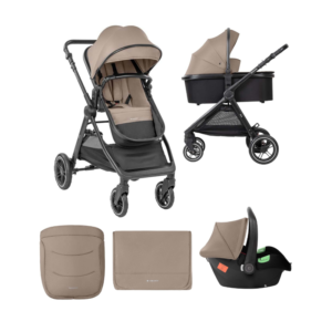 Trio Carrinho Ava 3 em 1 Bege - Kikkaboo