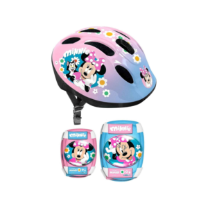 Conjunto de Joelheiras Cotoveleiras e Capacete Minnie