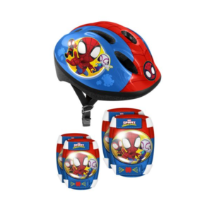 Conjunto de Joelheiras Cotoveleiras e Capacete - Spidey and his Amazing Friends