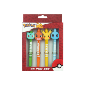 Conjunto de 4 Canetas Pokémon