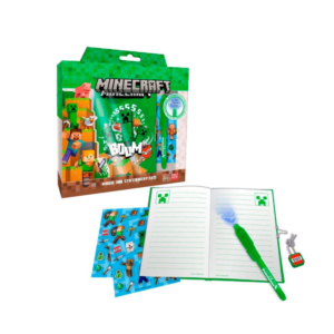 Diário + Caneta Mágica Minecraft