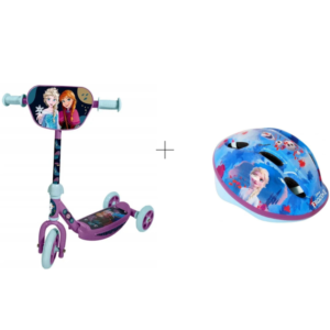 Disney Frozen - Trotinete de 3 Rodas C/ Capacete Regulável