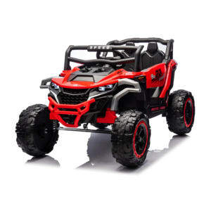 Carro Elétrico Buggy Speed Vermelho 4x4 12v / Rodas de Borracha e Assento em Pele