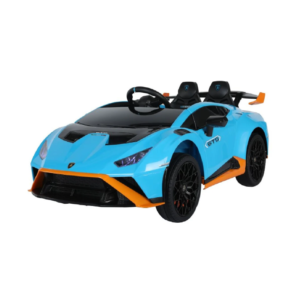 Carro Elétrico Lamborghini STO12V C/ Rodas de Borracha e Assento em Pele