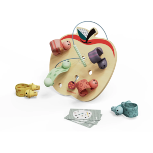 Maçã Com Minhocas  – Brinquedo Educativo de Encaixe