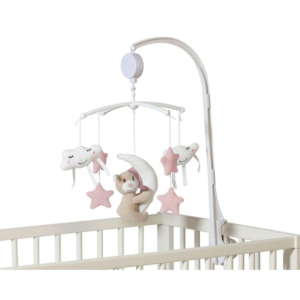 Móbile Musical Ursinho Rosa - Kiokids