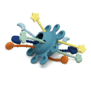 Mordedor Sensorial de Puxar em Silicone - Kiokids